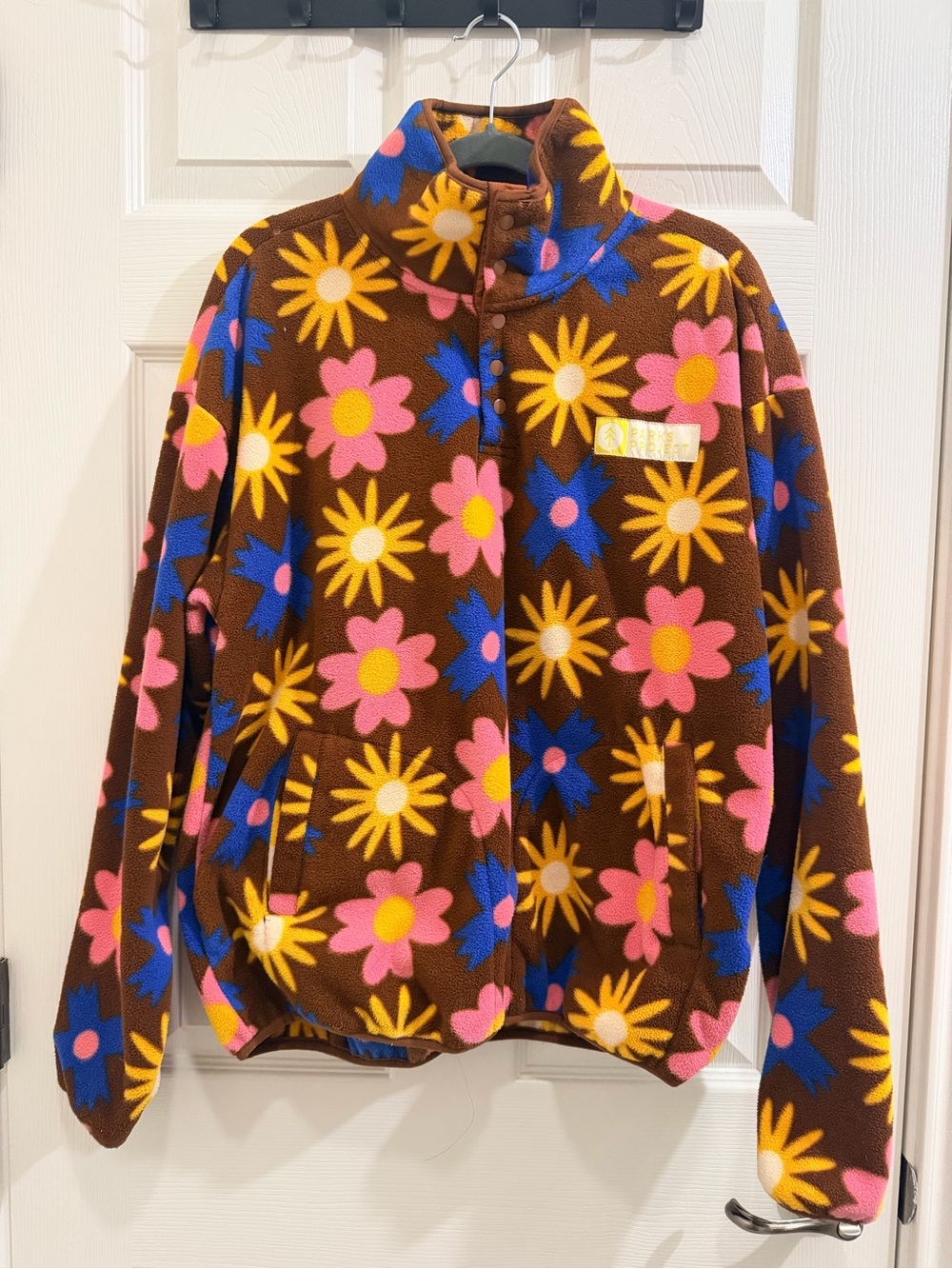 RARE Parks Project X Urban Outfitters Wildflower Fleece Snap Pullover Size Small